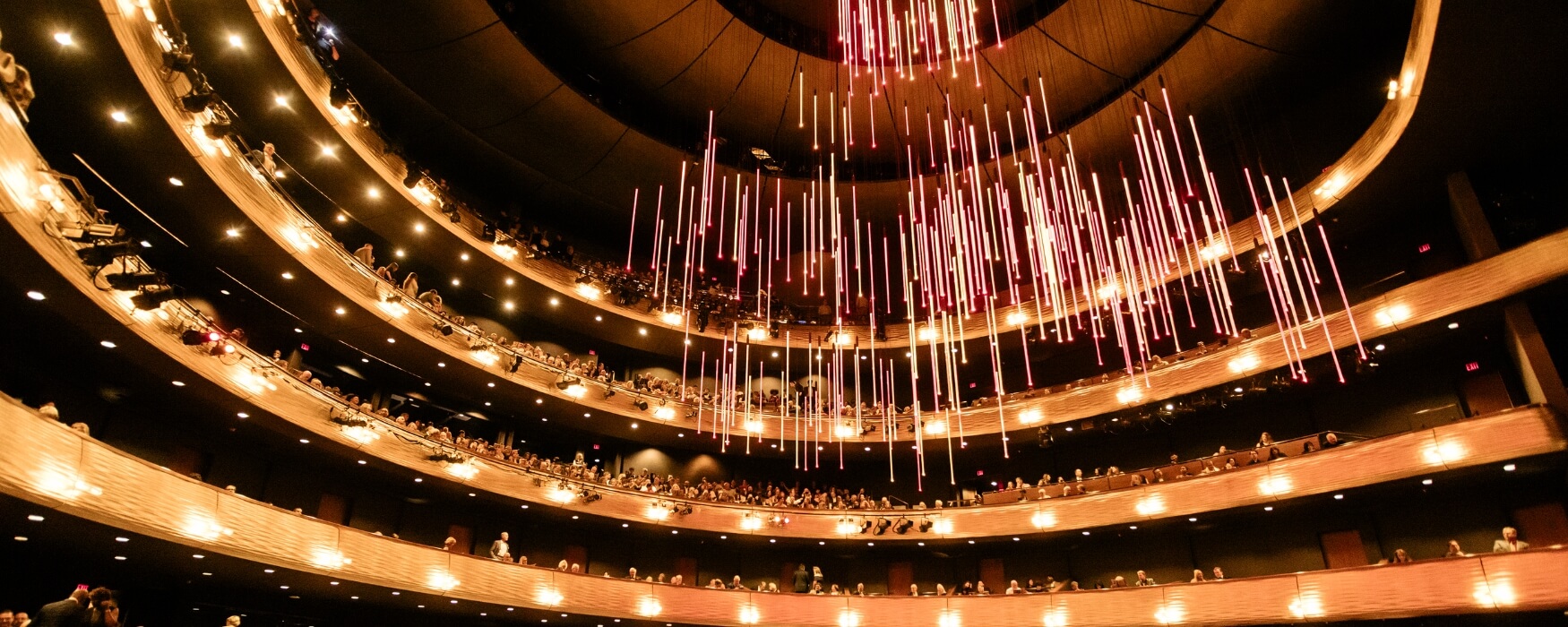 O’Donnell Foundation Campaign Donors | Balconies of the Winspear Opera House with Chandelier